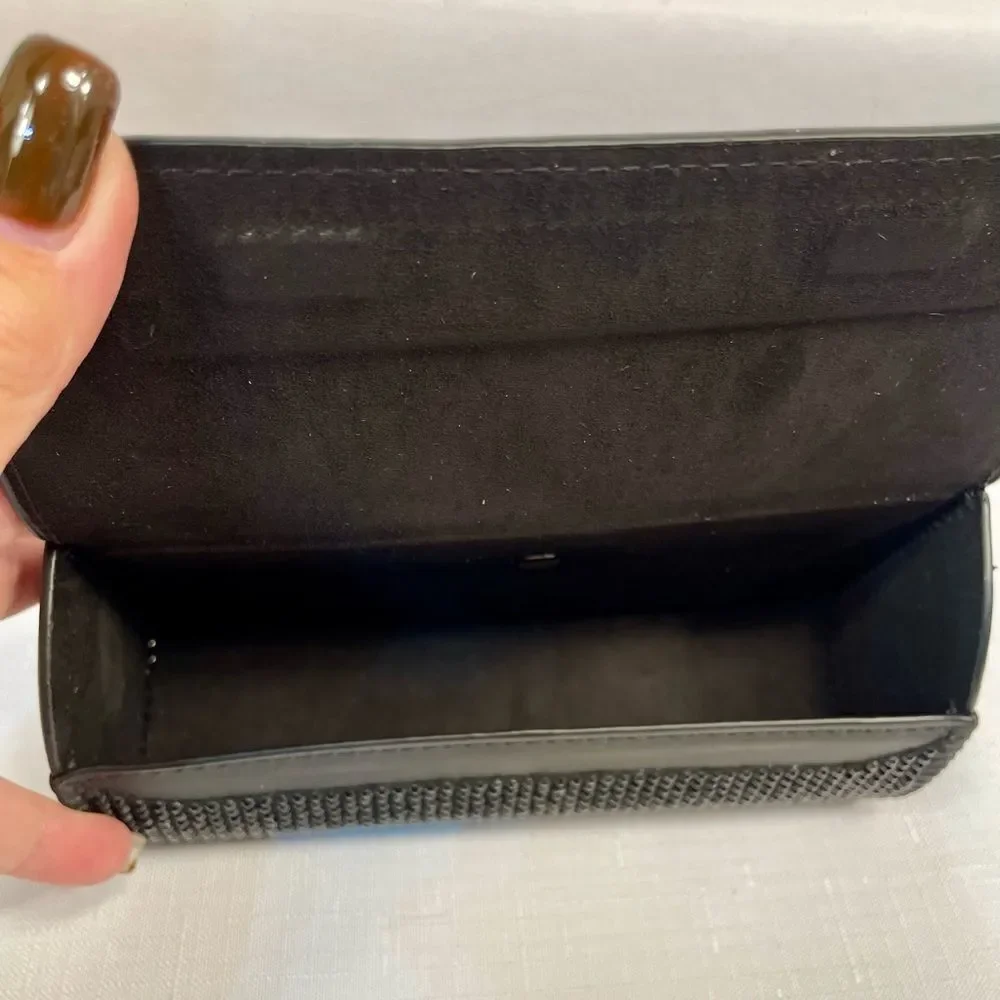 BLACK JEWLED SUNGLASSES/GLASSES CASE